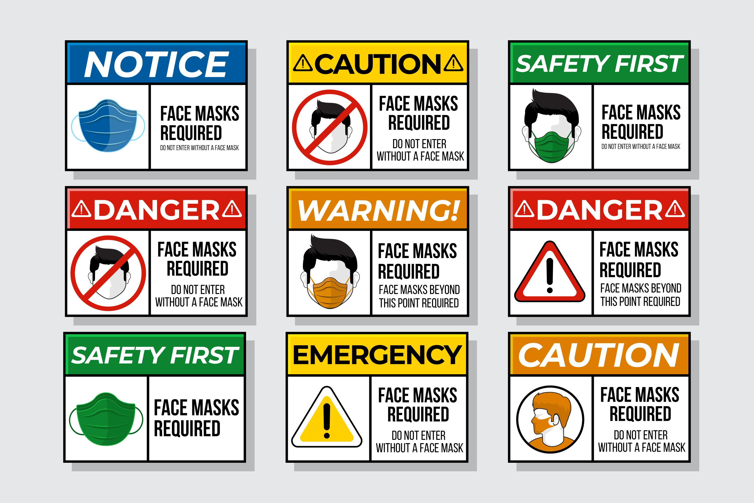 Warning stickers