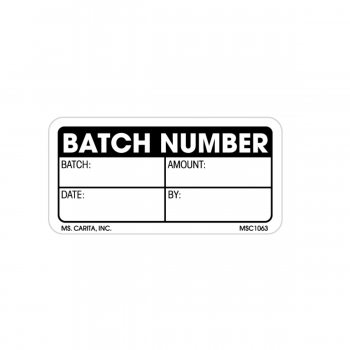 Batch Number Stickers