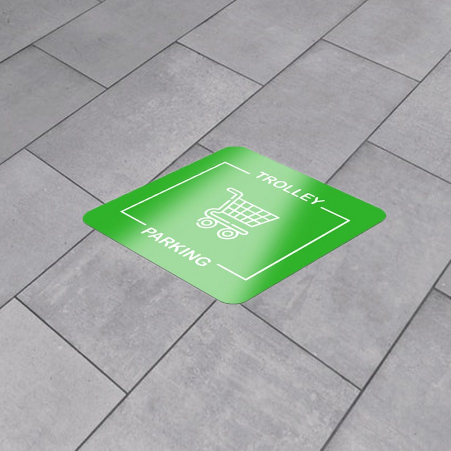 Square vinyl floor stickers