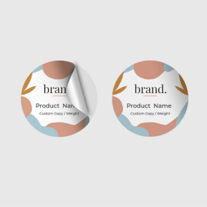 Satin Round Stickers