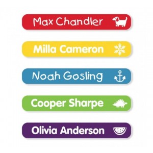 Custom name stickers