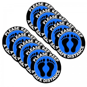 Round vinyl floor stickers