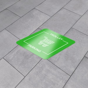 Square vinyl floor stickers