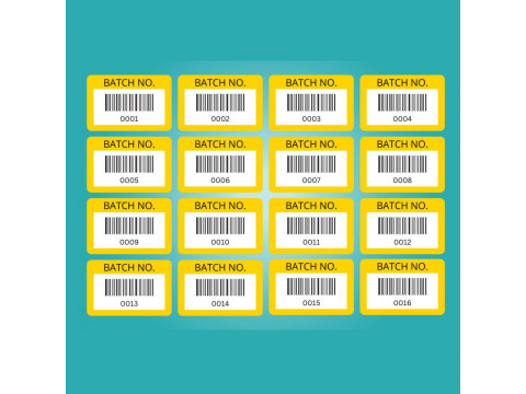 Batch Number Stickers