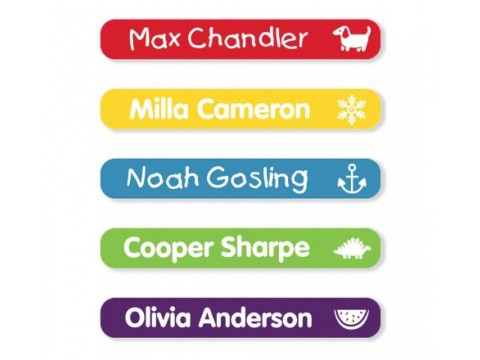 Custom name stickers