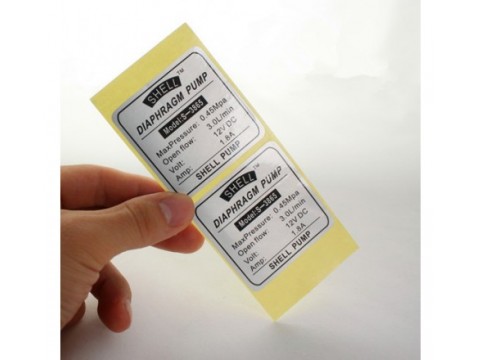 Custom silver labels