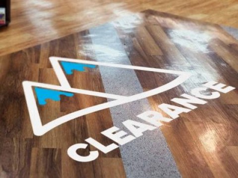 Custom vinyl floor stickers