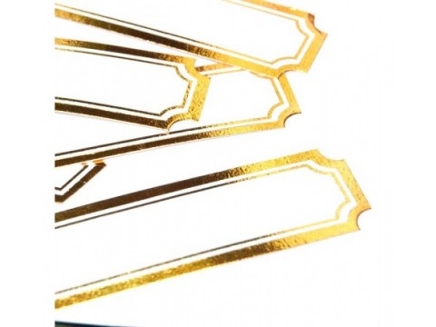 Die Cut Gold Labels