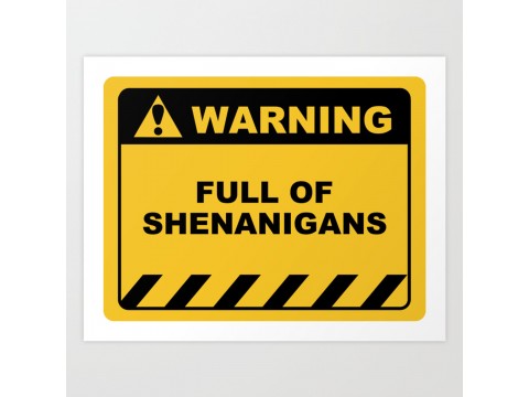 Rectangular funny warning labels