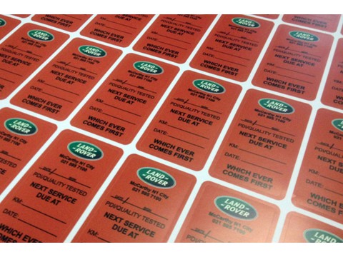 Rectangular vinyl sticker printing