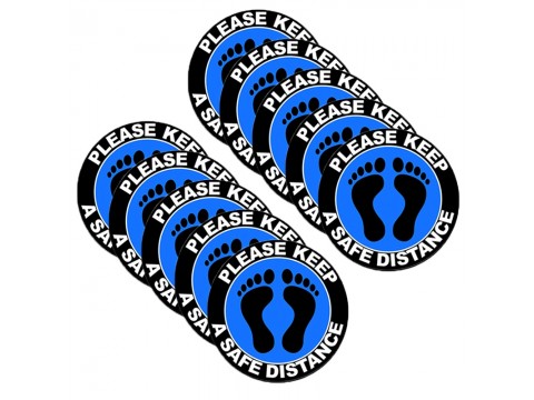 Round vinyl floor stickers