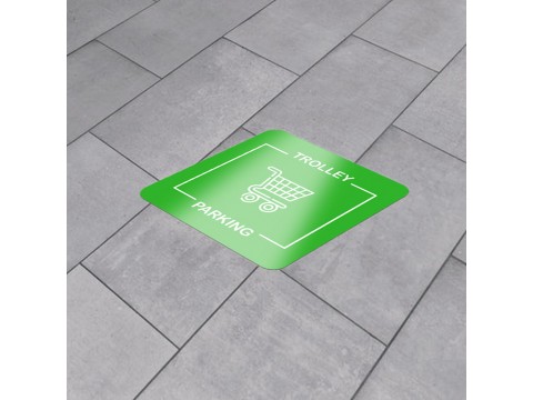 Square vinyl floor stickers