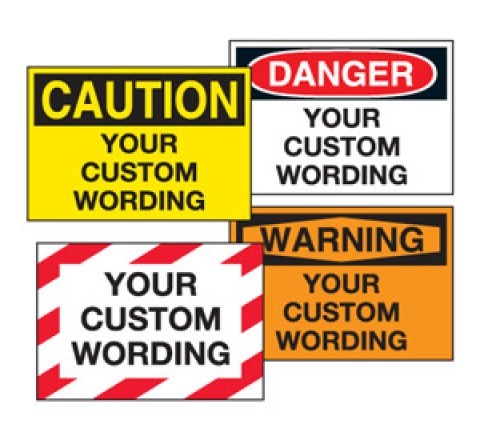 Custom warning stickers